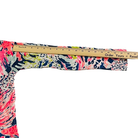 Lilly Pulitzer Womens Sweater XS 100% Linen V-Neck Pullover Thin Knit Buttons - Picture 15 of 16